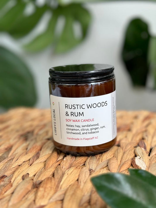 Rustic Woods & Rum Candle